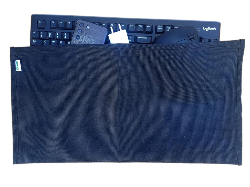 Dorca® Keyboard Dust Productive Bag Case Sleeve Pouch for Universal Keyboard, Logitech/Razer/Das/Havit/Apple Magic Keyboard Protector, Wireless/Wire Computer/Gaming PC Keyboard Dust Cover-Black