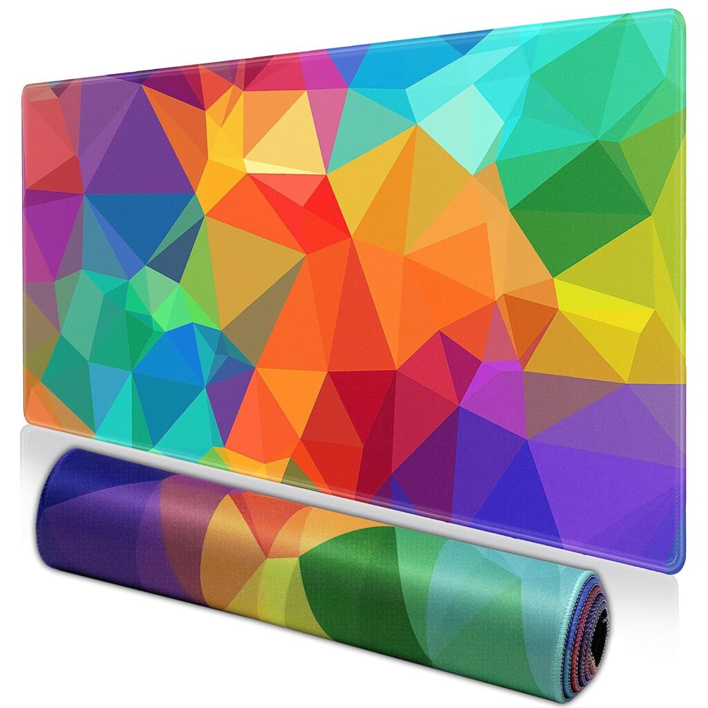 Qizlar Extended XXL Gaming Mouse Pad (80cm x 30cm x 0.3cm) Extra Large Gaming Mouse Mat for Gamer, Waterproof Office Desktop Mat (Abstract-4)