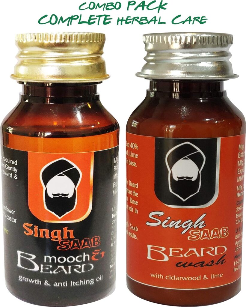 Dr. Thapar's BEARD OIL & BEARD WASH COMBO PACK SINGH SAAB BRAND