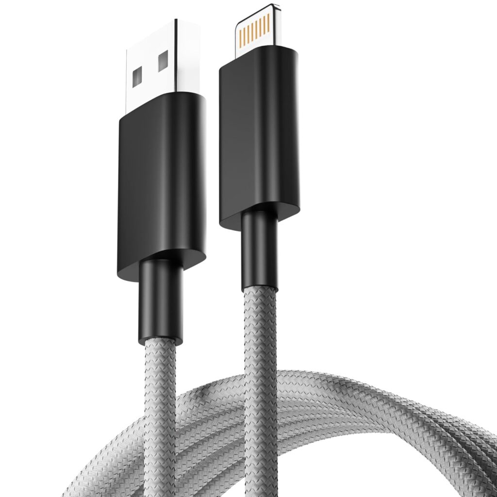 AILKIN 27W Fast Charging Nylon Braided Cable [Apple MFi Certified] Lightning to USB Cable for iPhone Charger Cord Compatible with iPhone 14/13/12/11 Pro Max XR/XS/X/8/7/6 Plus,iPad & More