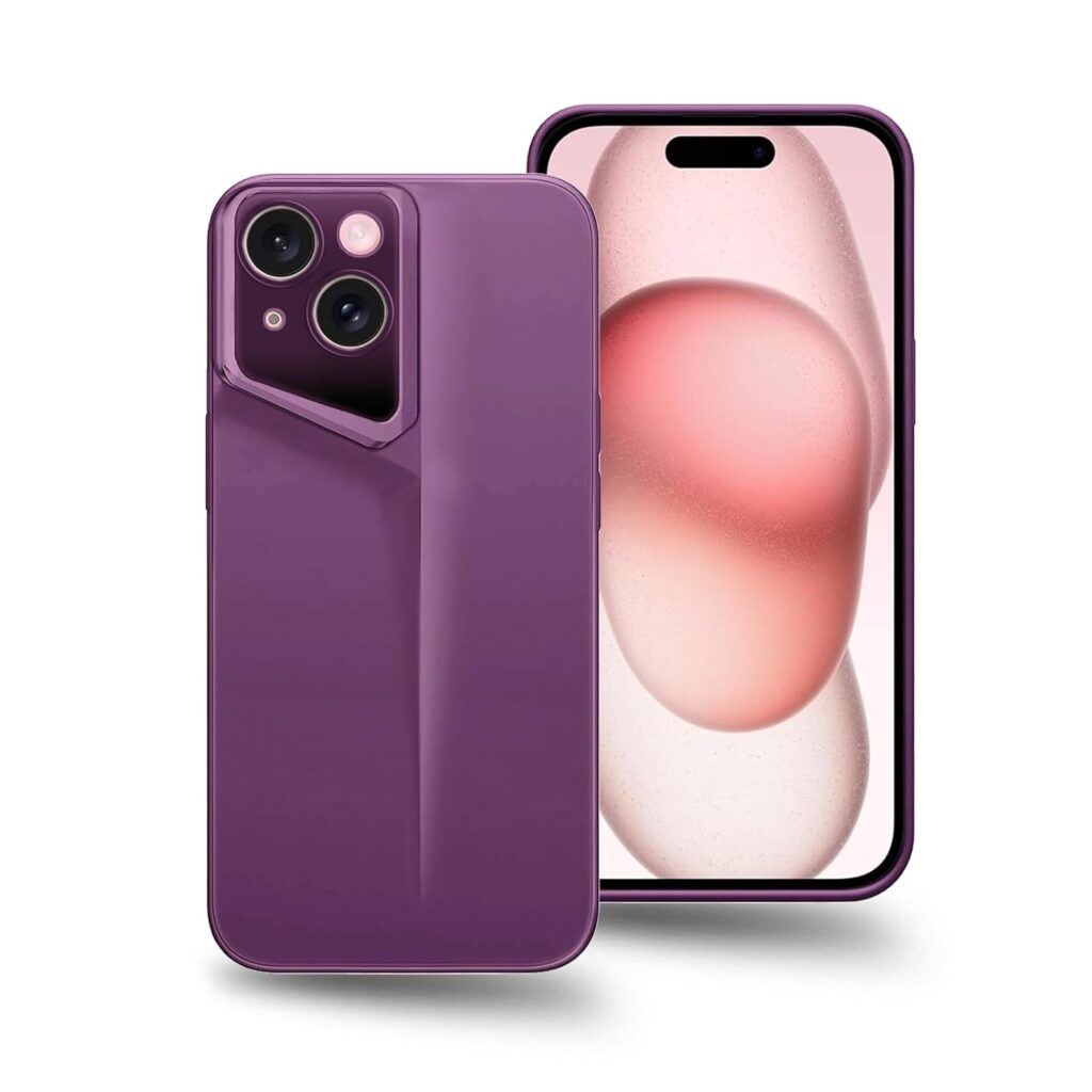Amazon Brand - Solimo Ultra-Thin Blade Runner Series Matte Finished Camera Protection Soft Back Cover for Apple iPhone 15 - Purple
