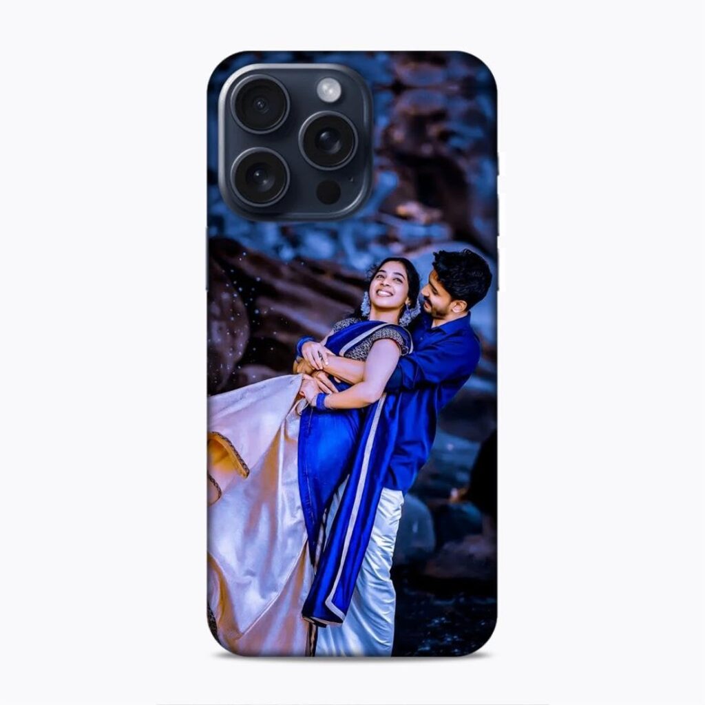 Apple iPhone 15 Pro Max Custom Design Printed Back Cover - Personalized Design, Logo, Slogan, Quote, Text with Picture Frame Hard Case for iPhone 15 Pro Max