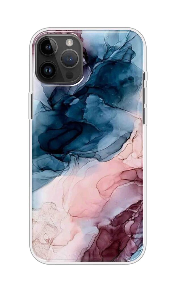 COBERTA Printed Designer Back Cover for Apple iPhone 14 Pro Max Back Cover Case - Colorful Marble Design D12694