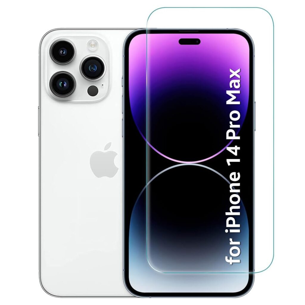 CZARTECH Tempered Glass Screen Guard For Iphone 14 Pro Max (6.7 Inch) With Easy Cleaning Kit (Pack Of 1) For Cellphone