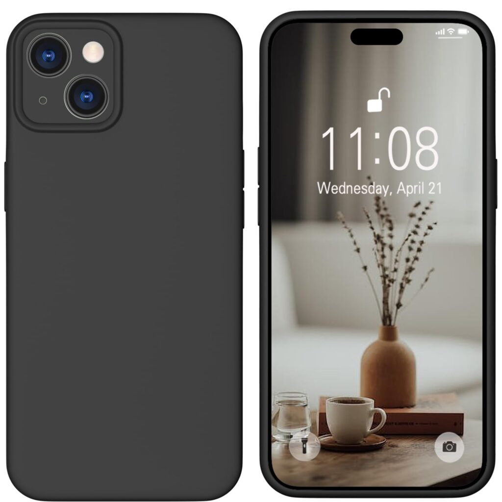 Cassby Sleek Back Cover Case for iPhone 15 Plus | Slim Fit Protective Design |Camera Protection Bump | Soft Silicon for iPhone 15 Plus Back Cover Case (Black)