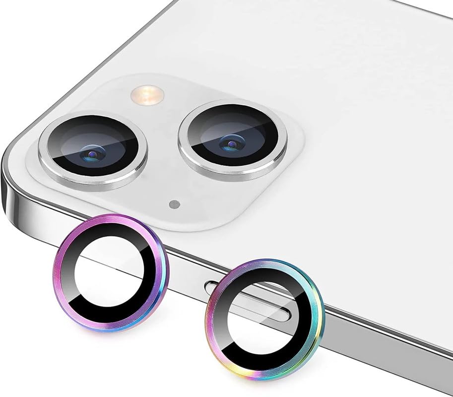 CoverGallery for LatestHD+ iPhone 15 /Phone 15 Plus Camera Lens Protector Metal Individual Ring for iPhone 15 6.1 inch/iPhone 15 Plus 6.7 inch (Pack of 2) Rambo