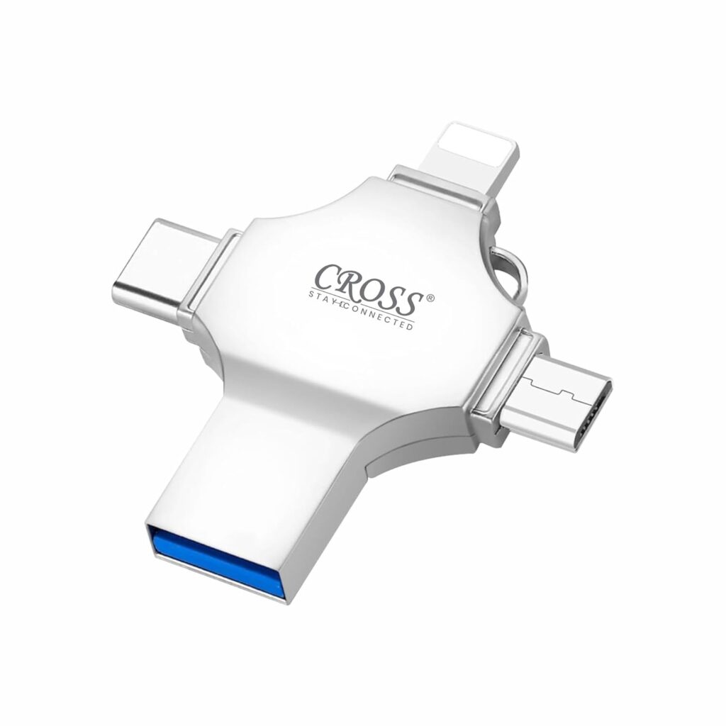 Cross 32 gb Pendrive for iPhone 14/14 pro / 14 pro max/13Mini/13/13 Pro/13 ProMax/12Mini/12/12Pro/12ProMax/11/11 Pro/11 Pro/XsMax/Xs/XR/X/8/7/Plus/6S/6/SE/5S/5C/Ipad/macbook and Laptop (Metal Body)