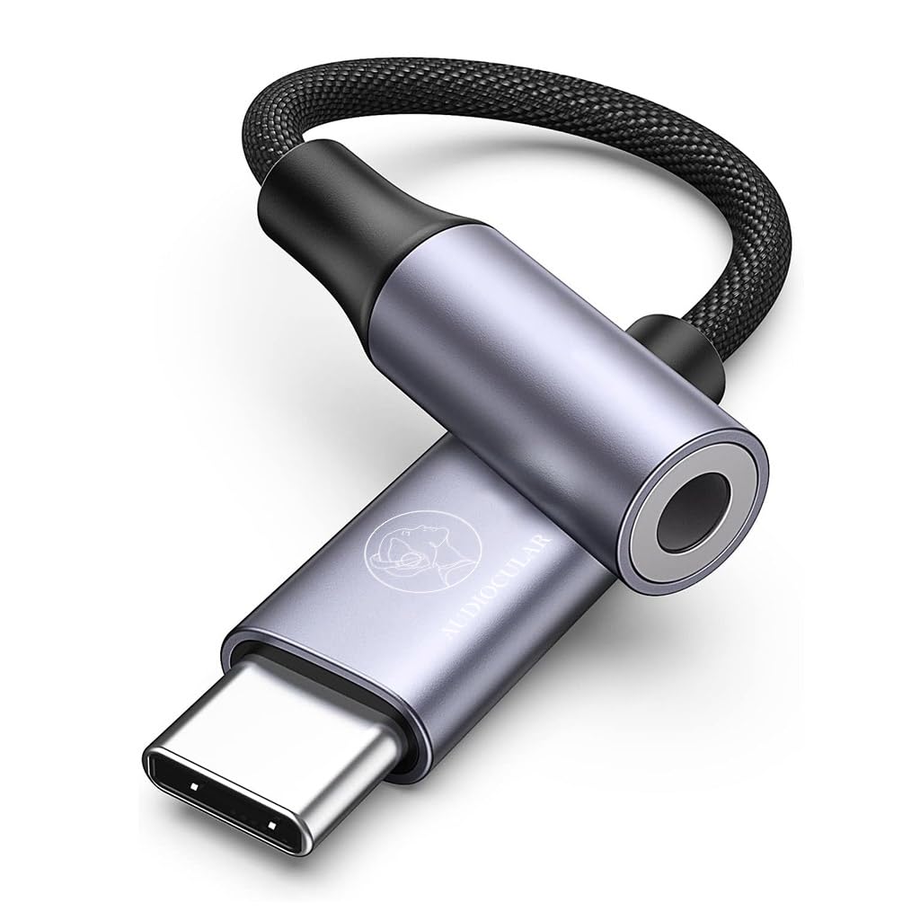 D13 Type C to 3.5mm Portable Audio Aux Adapter, Connector, Built-in DAC, 16bit/48Khz, Compatible with iPhone 16 Series /15 Series, Galaxy S25/S24 Ultra/S24 & Other Type C Phones