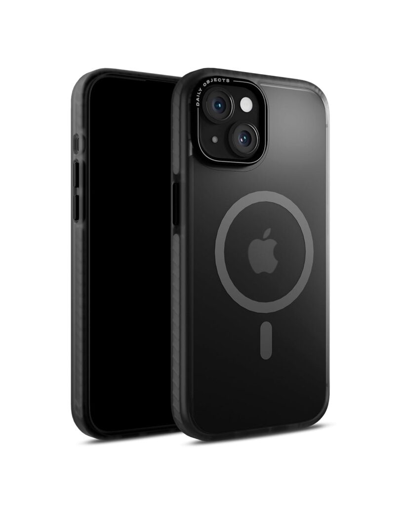 DailyObjects Black Nimbus Slim Magnetic Protective Cover Compatible with iPhone 15 | MagSafe | Camera & Body Protection|Anti Shock,Scratch Resistant|Precise Cutouts Modern Design|Wireless Charging