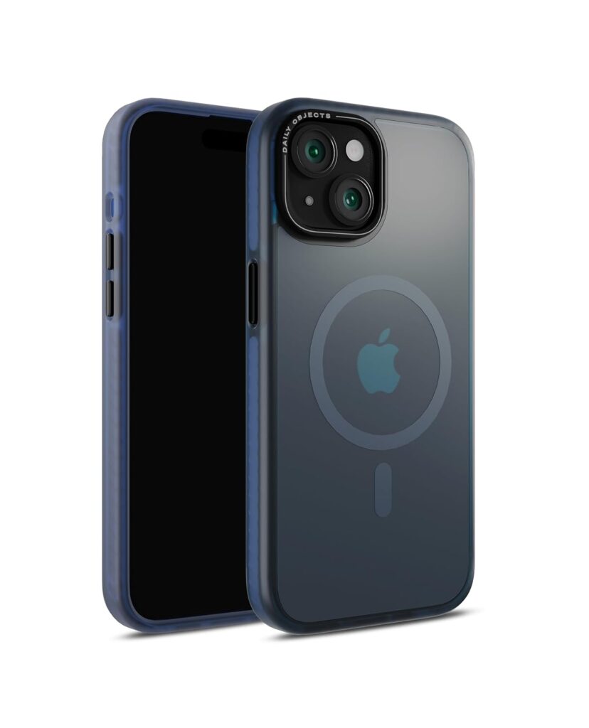 DailyObjects Polycarbonate Case for iPhone 15 Plus Compatible with Mag-Safe Wireless Charging,Blue Nimbus Slim Shockproof Back Cover