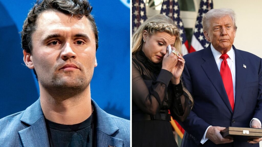 Erika Kirk’s emotional speech as Trump posthumously awards the Presidential Medal of Freedom to Charlie Kirk