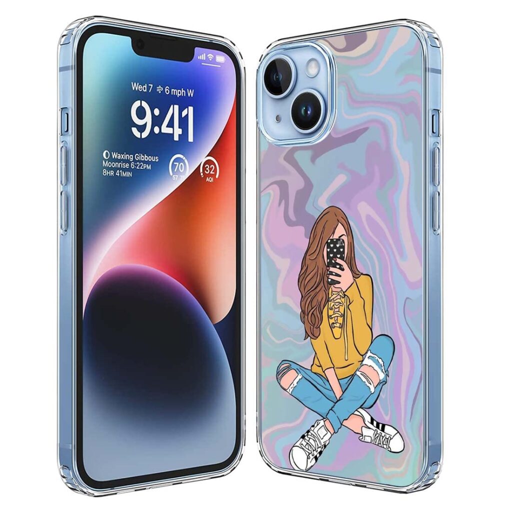 Fashionury Soft Silicone Designer Printed Full Protection Printed Back Case Cover for Apple iPhone 14 Plus -D3026
