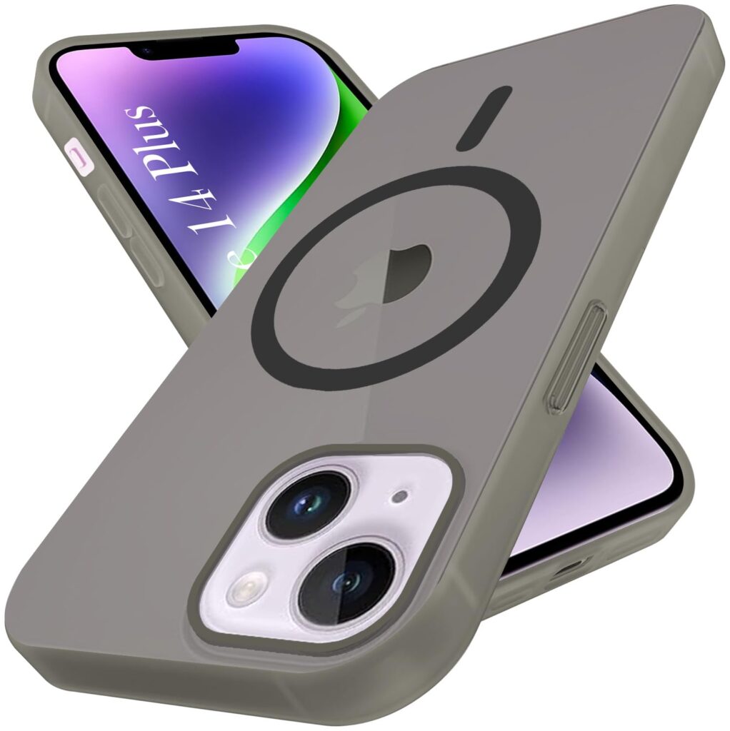 Jkobi Back Cover Case for Apple iPhone 14 Plus (Frosted Matte Feel | MagSafe Compatible Wireless Charging | Polycarbonate Material)