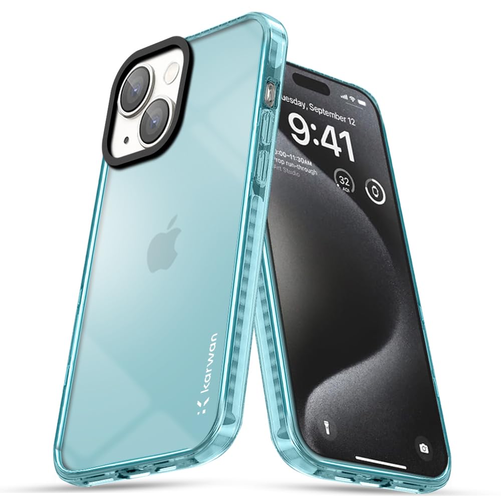 KARWAN®iPhone 15 Back Cover |Polycarbonate Material| Full Camera Protection |Perfectly Fit| Case for iPhone 15 - Blue