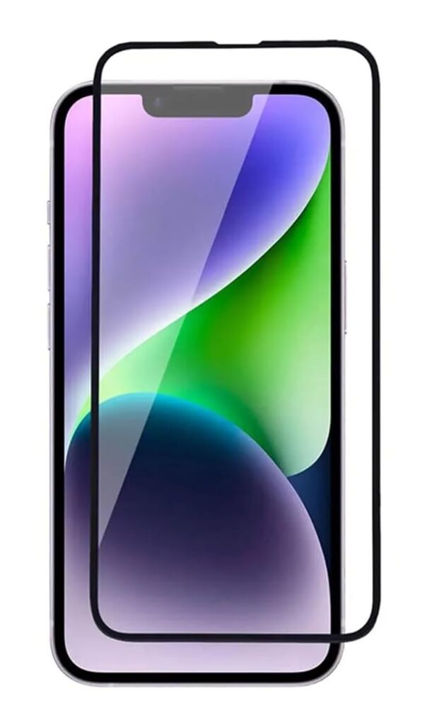 M.G.R.J® Pro HD+ Tempered Glass Screen Protector Compatible for iPhone 13/13 Pro / 14 / 16e (6.1") with Edge to Edge Coverage and Easy Installation kit (Black)