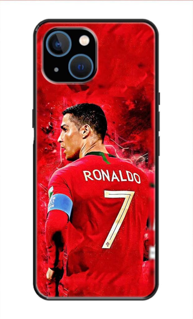 Metal TPU Printed Back Cover for Apple iPhone 14 Plus (Famous Football Player -M2) 360 Degree Protection | Camera Protection -29032025(BA)