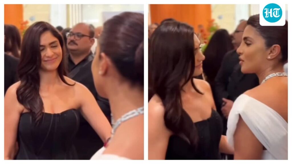 Mrunal Thakur moved to tears as she meets Priyanka Chopra at Bvlgari event in Mumbai, hugs her and says, ‘I love you’