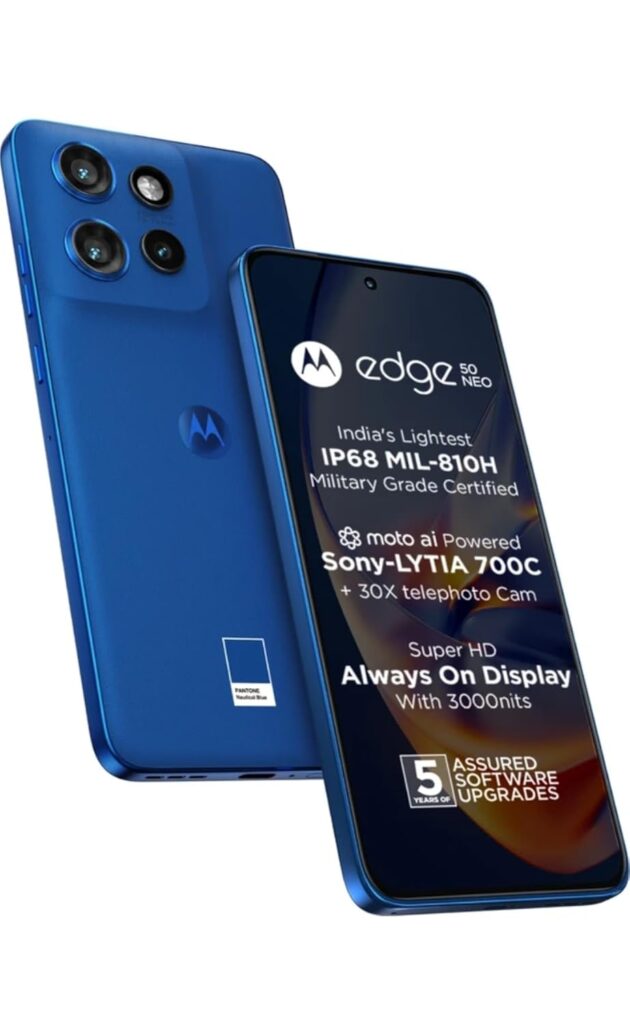 Motorola Edge 50 Neo 5G (Pantone Nautical Blue, 8GB RAM, 256GB Storage)