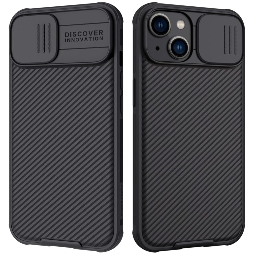 Nillkin CamShield Pro Slim Case Compatible with iPhone 14 / iPhone 13 Case, Protective Cover Case with Camera Protector for 14 Hard PC and TPU Anti-Scratch Phone Case for Phone 14 6.1'' Black