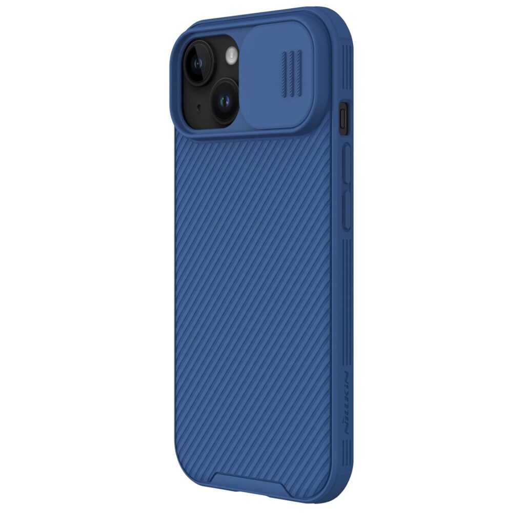 Nillkin Case for Apple iPhone 15 (6.1" Inch) CamShield Pro Camera Slider Double Layered Protection TPU + PC Blue