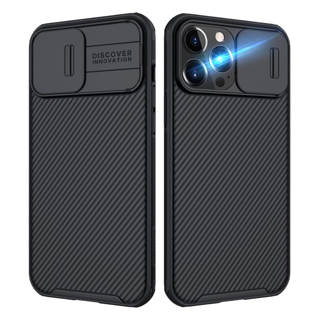 Nillkin PC, TPU Compatible for iPhone 13 Pro Max 6.7 inches, Upgrade CamShield Pro Case with Slide Camera Cover, Slim Protective Case with Sliding Lens Cover, Black