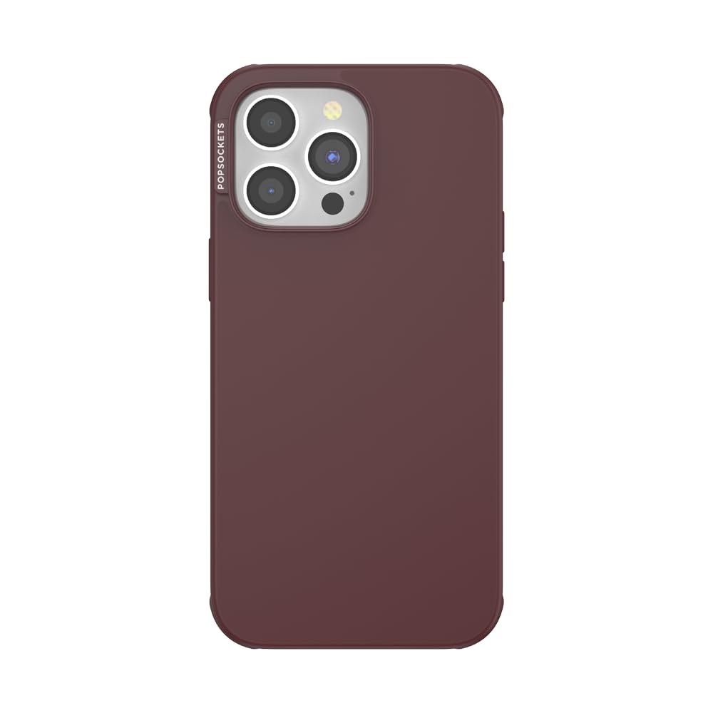 POPSOCKETS iPhone 14 Pro Max Case with MagSafe, Phone Case for iPhone 14 Pro Max, Grip Sold Separately, Wireless Charging Compatible - Oxblood