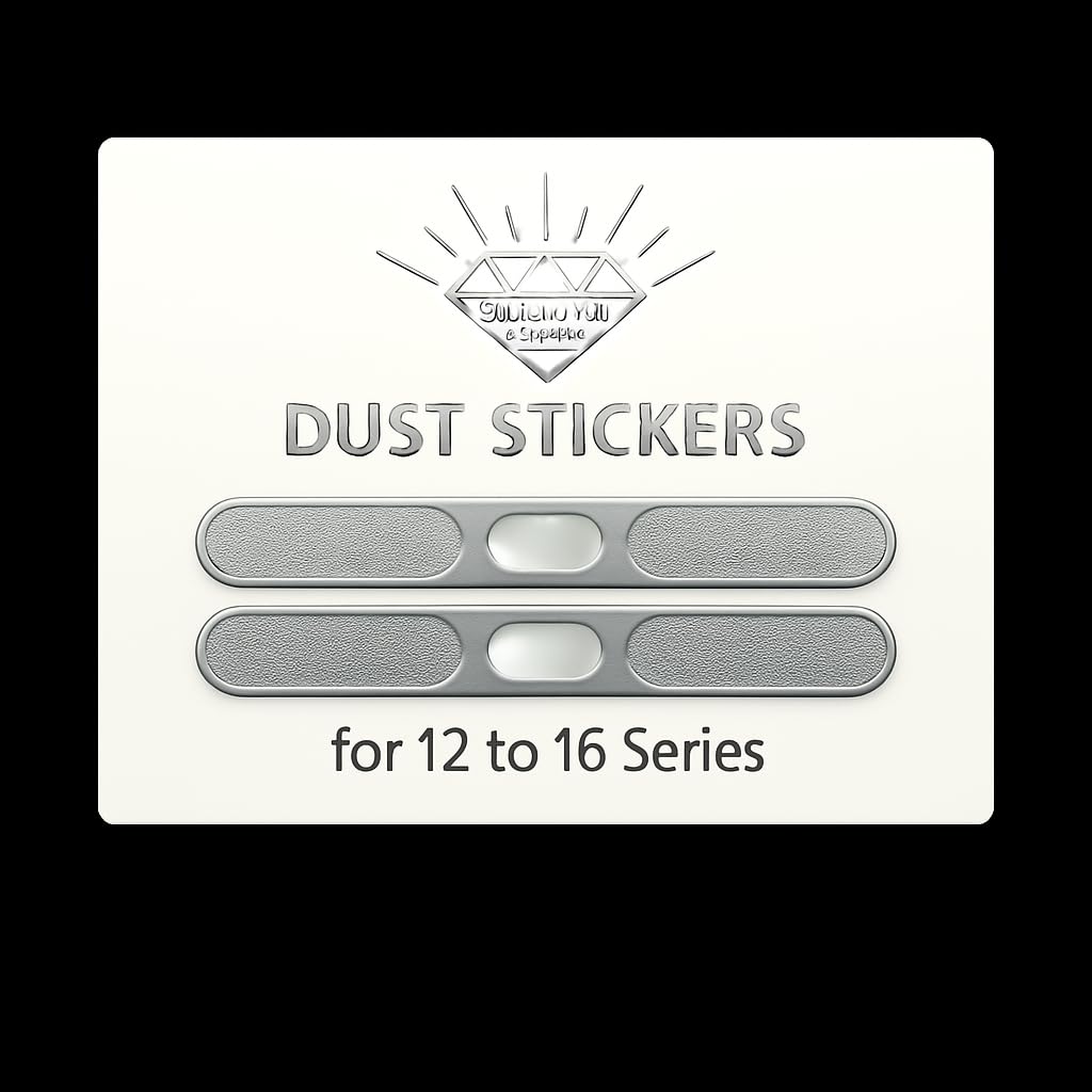 Phone Mistry Pack of 2 Mobile Phone Dustproof Metal Net Stickers Speaker Mesh for iPhone Series 12 13 14 15 16 Phone Speakers - Anti Dust Proof Self Adhesive Protector - Metal Finish (Silver)