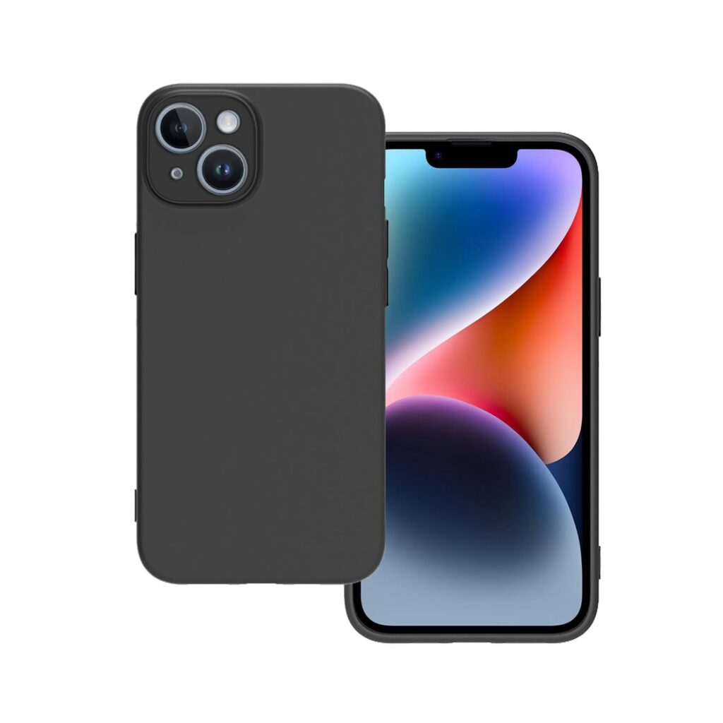 Plus Protection Matte Finished Back Cover Case for Apple iPhone 14Plus | Apple iPhone 14+ | Rubberized TPU | Slim Thin Soft Matte Flexible Matte Touch Shockproof - Matte Black