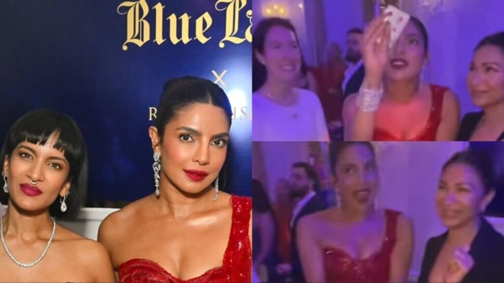 Priyanka Chopra poses with Anoushka Shankar at a Diwali party in London; actor is mesmerised by a magic trick. Watch
