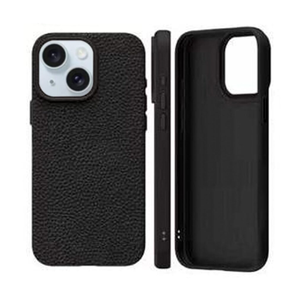 Prolet Premium Flexible PU Leather Cover for iPhone 14 | Soft -Touch | Stylish | Durable | Camera Protective (Black & Black)