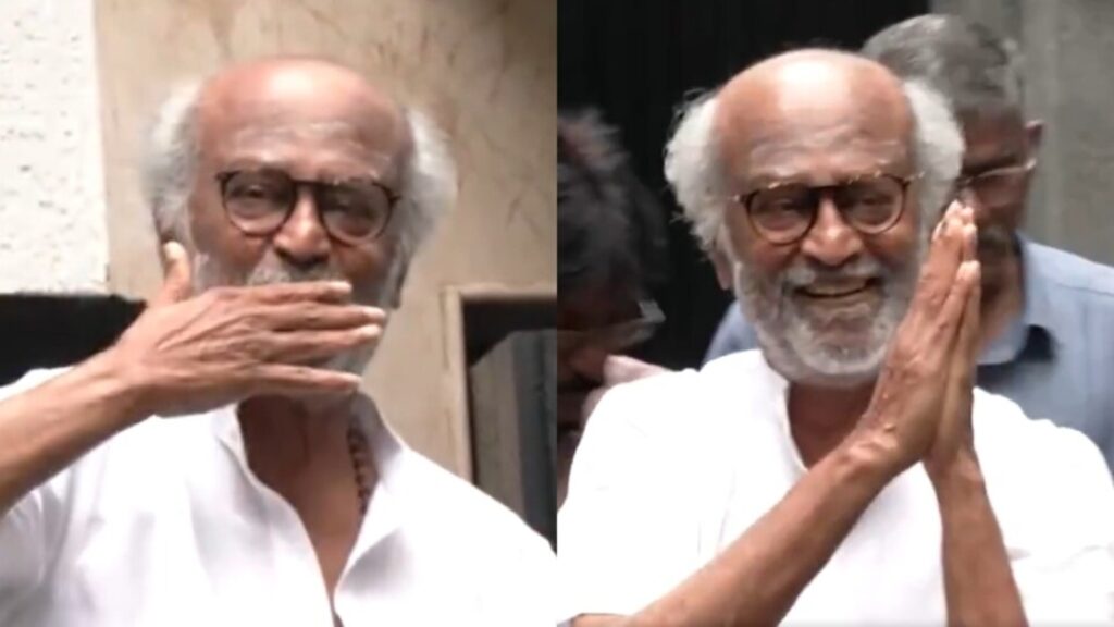 ‘Happy Diwali Thalaiva’: Excited fans cheer as Rajinikanth blows them kisses outside his Chennai residence