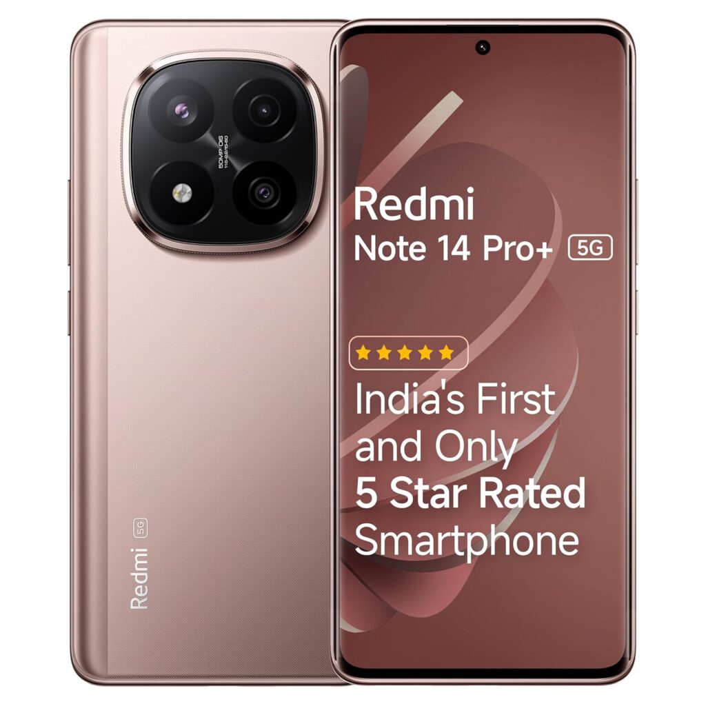 Redmi Note 14 Pro+ 5G Champagne Gold 8GB RAM 128GB Storage| 50 MP Triple Camera with Telephoto | Corning Gorilla Glass Victus 2 | IP68 IP69 | SD 7s Gen 3