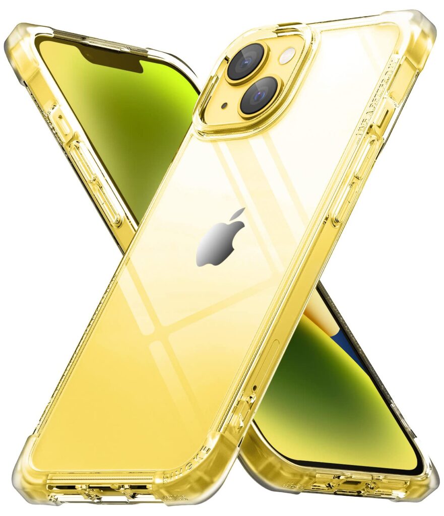 Ringke Fusion Bumper Compatible with iPhone 14 Plus Case Cover Transparent Hard Back Soft Flexible TPU Frame Bumper Scratch Resistant iPhone 14 Plus Back Cover - Clear