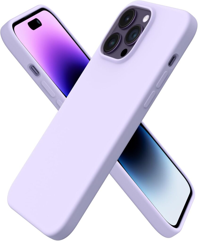 SNAPWAVE iPhone 14 pro max Silicone Back Case | Shock Proof Design & Camera Protection | Premium Rubberised Apple iPhone 14 pro max Cover (Microfiber Lining) | Ultra Smooth Silicone - Purple