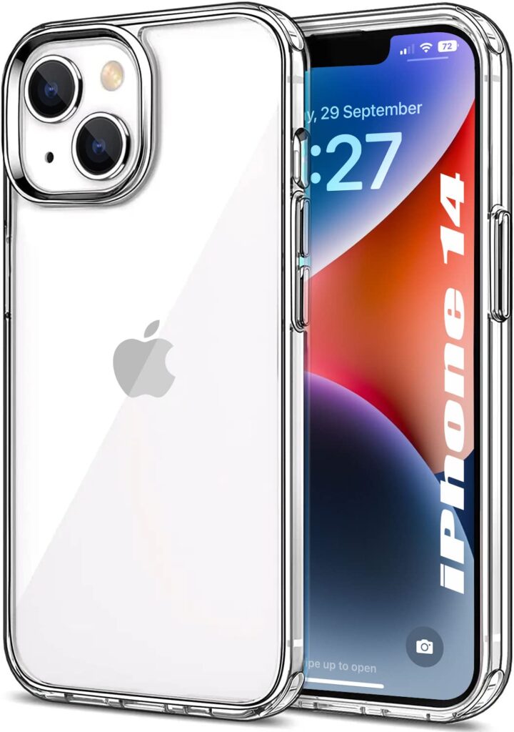 SQUIF Polycarbonate Ultra Hybrid Drop And Camera Protection Back Cover Case For Iphone 14 | Iphone 13 (Crystal Transparent)