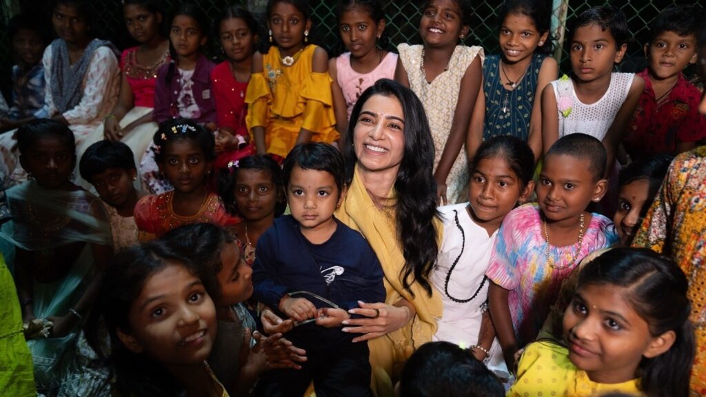 Samantha Ruth Prabhu plays with kids at NGO's Diwali event, celebrates with candles and gifts. See pics