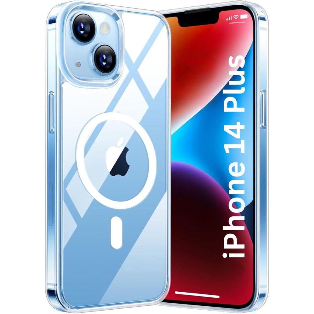 ShieldTech® PC & TPU Back Case Cover for iPhone 14 Plus | Mag-Safe Compatible | Camera Protection | Transparent Mobile Phone Case Cover for Apple iPhone 14 Plus | Transparent Back Cover