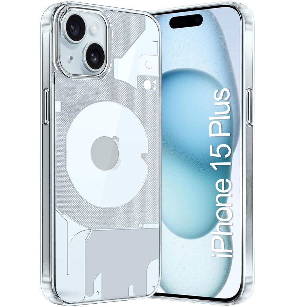 TOUCCH Apple iPhone 15+ Clear Silicone Case (Transparent) | Shock Proof Scratch-Resistance Design & Camera Protection | Premium Slim Back Cover for iPhone 15 Plus | Matte Silicone - Transparent