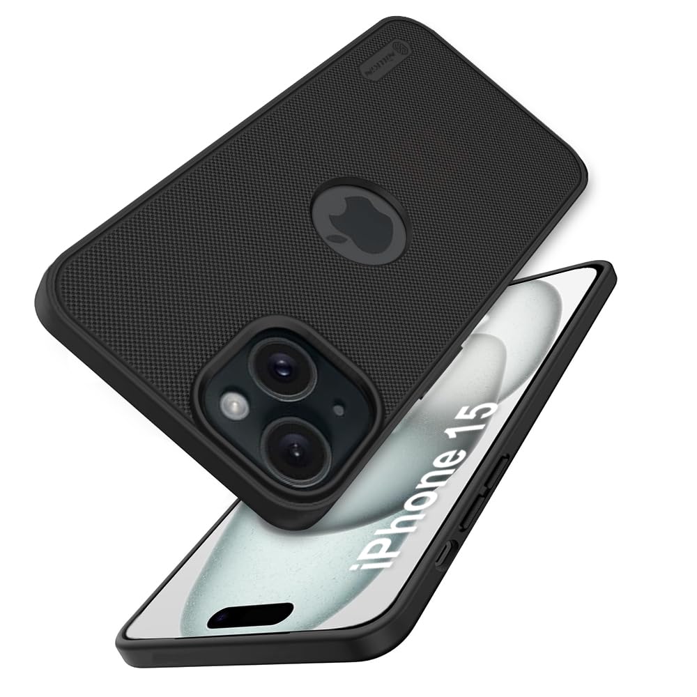 TOUCCH Liquid Silicone Case Cover for Apple iPhone 15| Shock Proof Design & 360 Degree Protection| Premium Soft Black Cover for Apple iPhone 15 | Silicone Sand Blast - Black