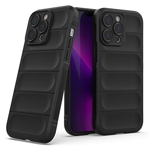 TOUCCH iPhone 14 Pro Max Silicone Back Bumper Case| Shock Proof Design & Camera Protection | Premium Rubberised Cover (Microfiber Lining) for Apple iPhone 14 Pro Max | Matte Silicone - Black