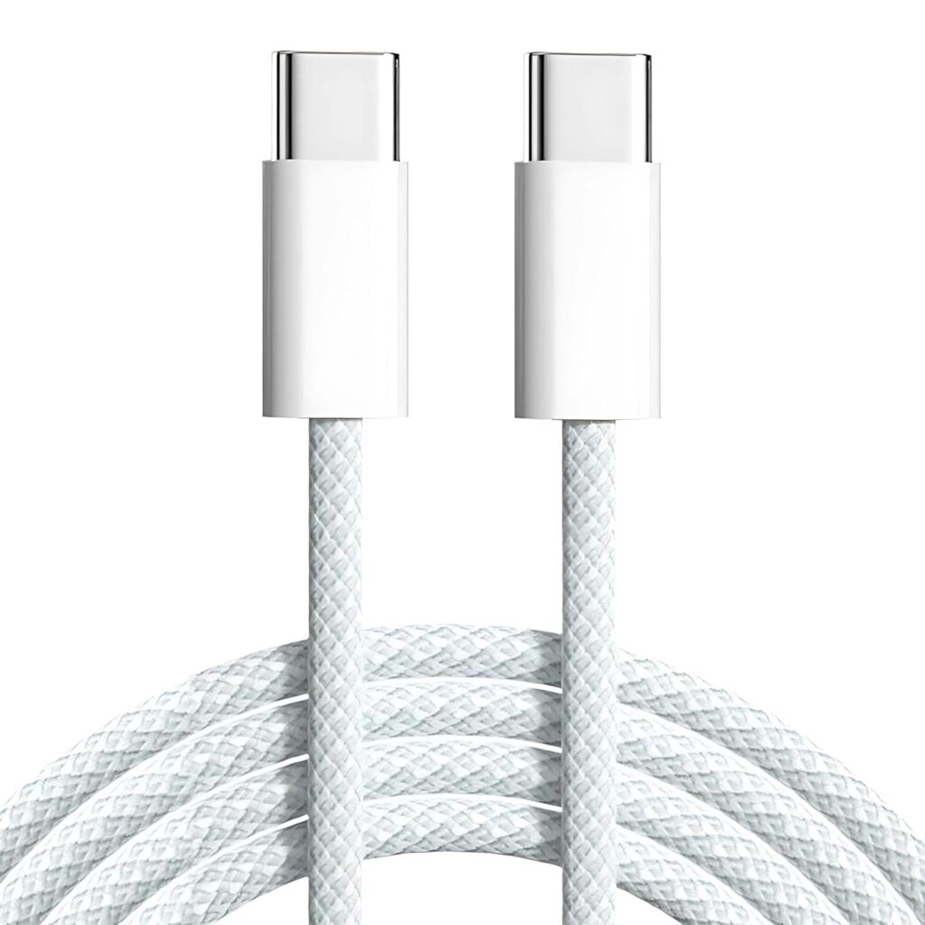 Usb Type C To Type C Nylon Braided Cable With (Apple Mfi Certified), Fast Pd Charging For iphone 16 Pro Max/16 Pro/16 Plus/16/15 Pro Max/15 Pro/15 Plus/15,High-Speed (Not for Lightning iphones)