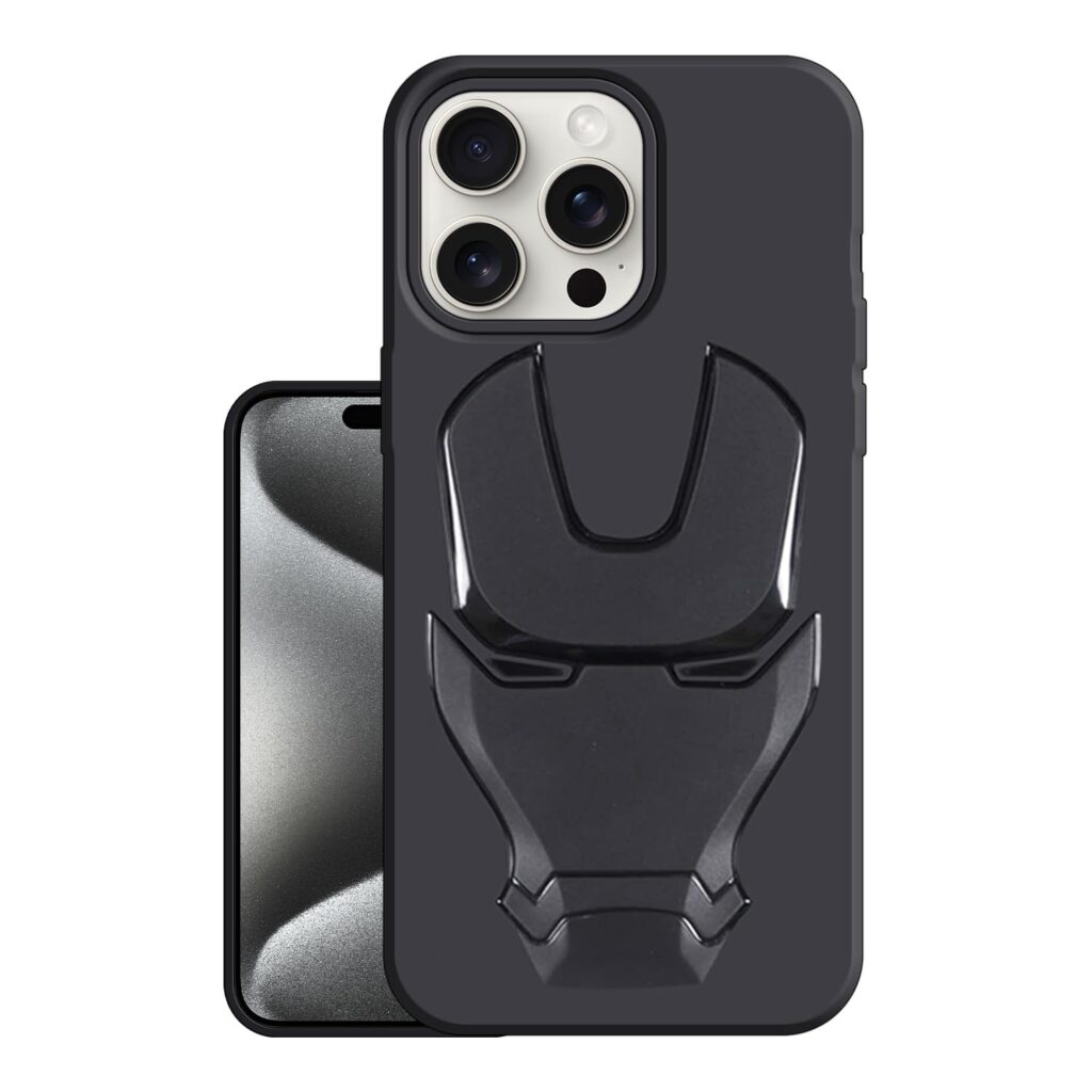 VIDO 3D Iron Man Avengers Back Case Cover for iPhone 15 Pro Max