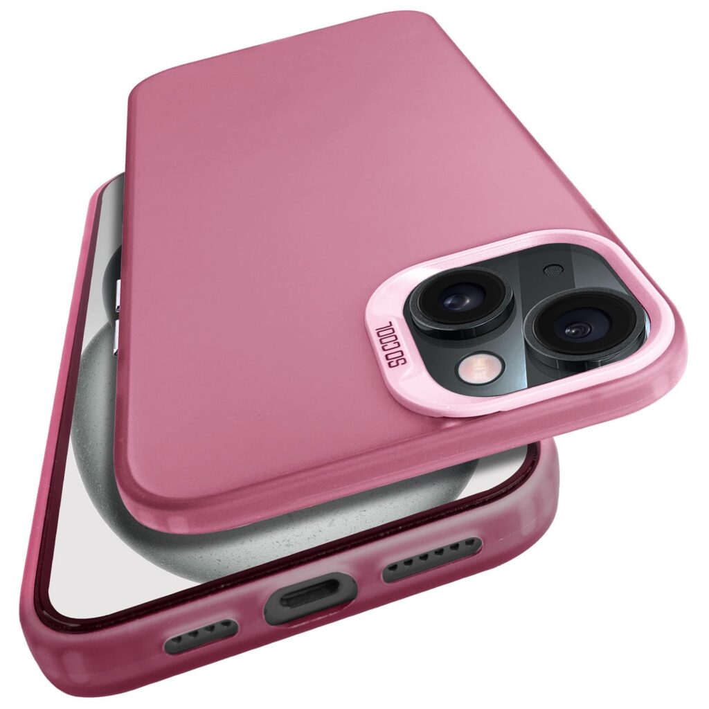 Vaku Luxos® Matte Dazzle Back Cover for iPhone 15 Shock Proof Airbag Protection TPU Case Scratch Resistant Slim Thin Military-Grade Protection - Pink