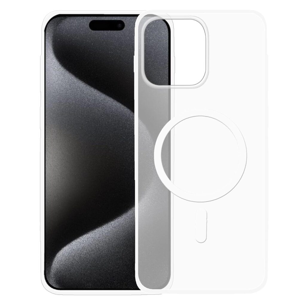 amazon basics Luxury Paper Thin Case Cover for iPhone 15 Pro 5G | Matte Finish | Compatible with magsafe | (White, iPhone 15 Pro 5G)