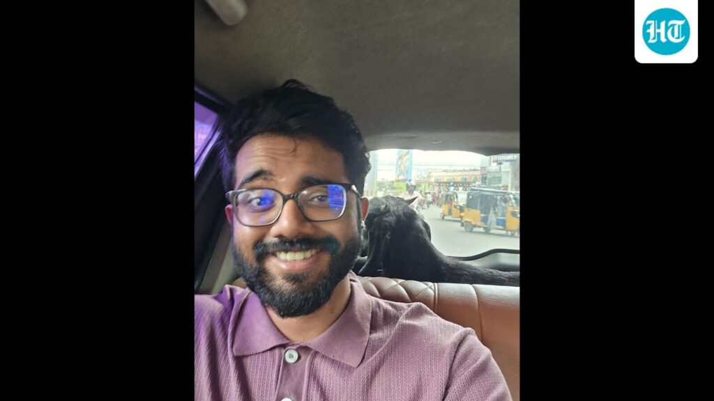 Bengaluru man's selfie with goat in cab leaves internet in splits: 'Two GOATs in one picture'
