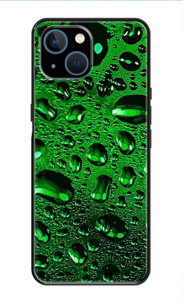 Metal TPU Printed Back Cover for Apple iPhone 14 Plus (Water Bubbles) 360 Degree Protection | Camera Protection -25092024(AO)