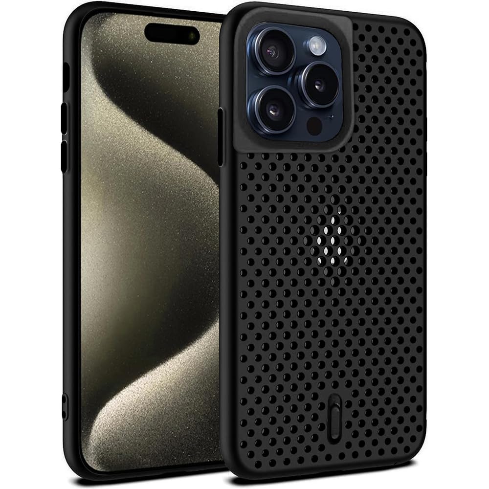 Amazon Brand- Solimo Basic Case for Apple iPhone 15 Pro Max (Silicone_Black)