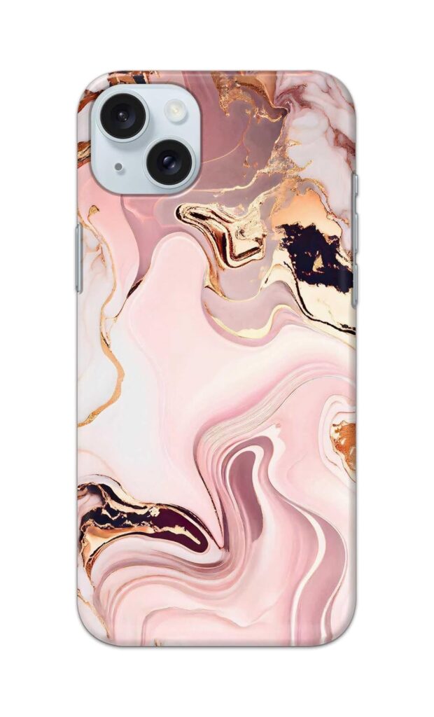 Printed Hard Back Cover for Apple iPhone 15 Plus Back Cover (Marble Design -J1) -190724(EL)
