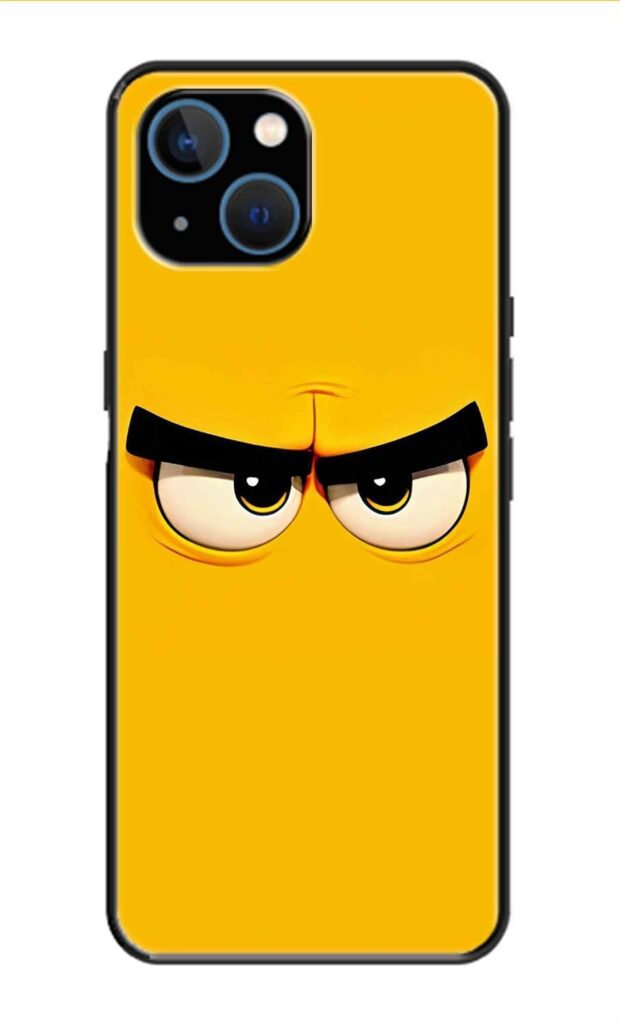 Metal TPU Printed Back Cover for Apple iPhone 14 Plus (Angry Eyes -N1) 360 Degree Protection | Camera Protection -25092024(J)