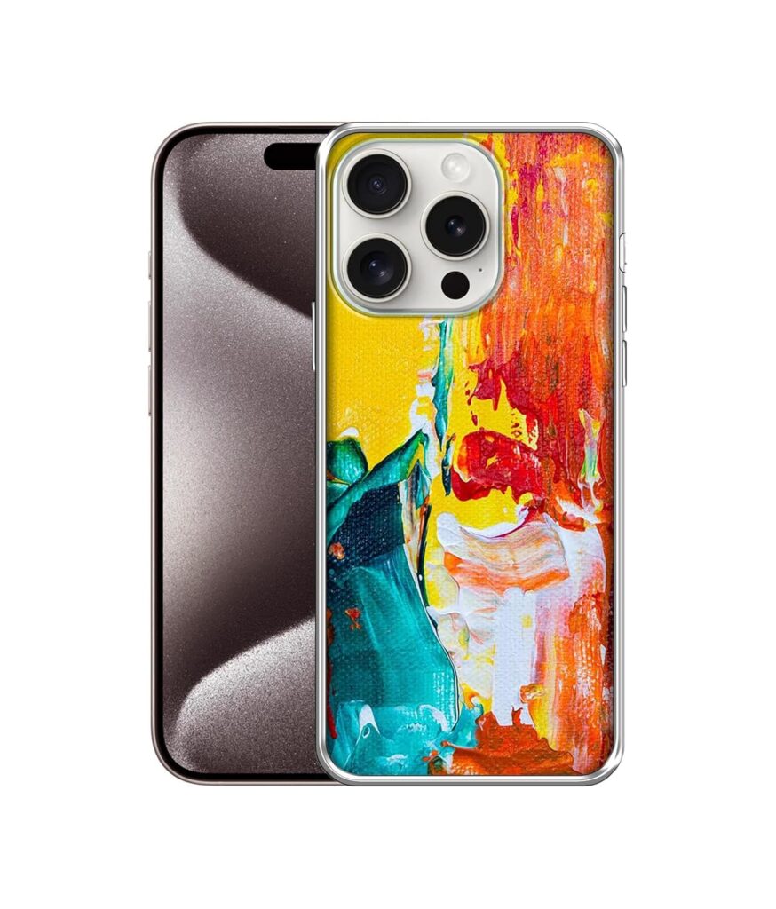 Amazon Brand- Solimo Basic Case for Apple iPhone 15 Pro Max (Silicone_Color Mash)